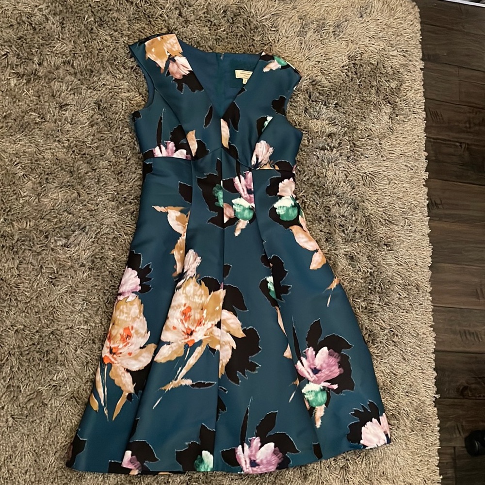 Anthropologie Moulinette Soeurs Baikal Floral Fit & Flare Midi Dress Size 12